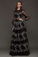Black romantic evening gown Cinthya